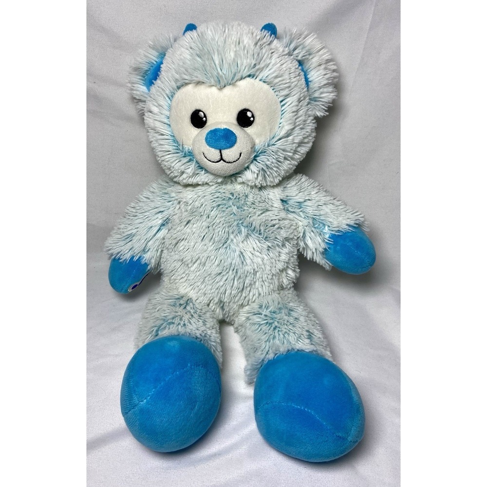 Build A Bear Blue Blast Frost‎ Monster Snow Yeti Blue White Tipped 18" HTF